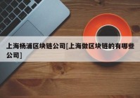 上海杨浦区块链公司[上海做区块链的有哪些公司]